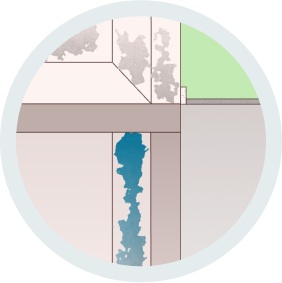 Umidità con pressione da pendio o da falde