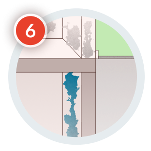 umidita con pressione da pendio o falde